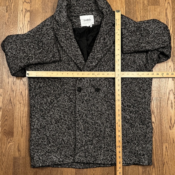 ba&sh Santa Twill Wool Alpaca Blend Double Breasted Oversized Coat Womens Small - Picture 3 of 11